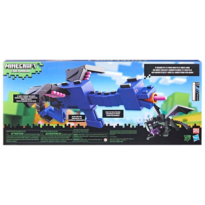 NERF Minecraft Ender Dragon Dart Blaster – 12 Darts with 4-Dart Internal Clip