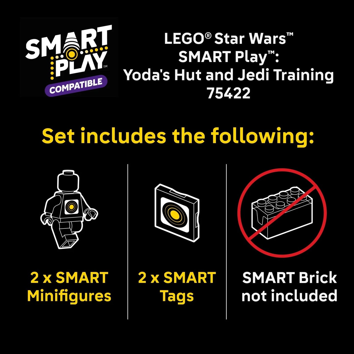 LEGO Star Wars SMART Play Yodas Hut and Jedi Training Building Toy, 440 Pieces,