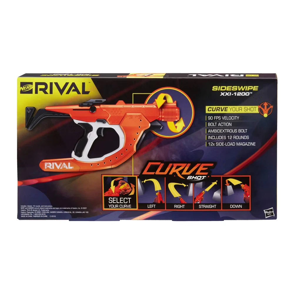 NERF Rival Sideswipe XXI-1200 Blaster – High-Impact Foam Ball Blaster
