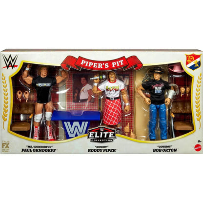 WWE Elite Collection Piper's Pit Interview Action Figure Set - 3pk
