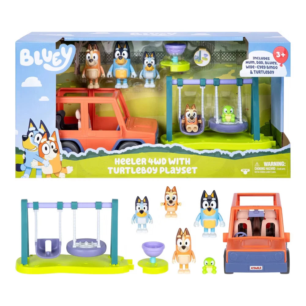 Bluey Heeler 4WD with Turtleboy Playset