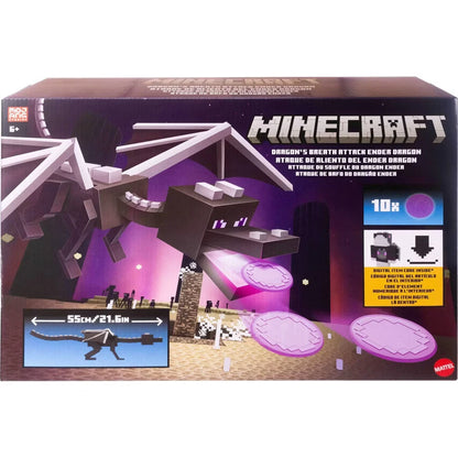 Minecraft Dragon’s Breath Attack Ender Dragon Action Figure with 10 Discs 20"