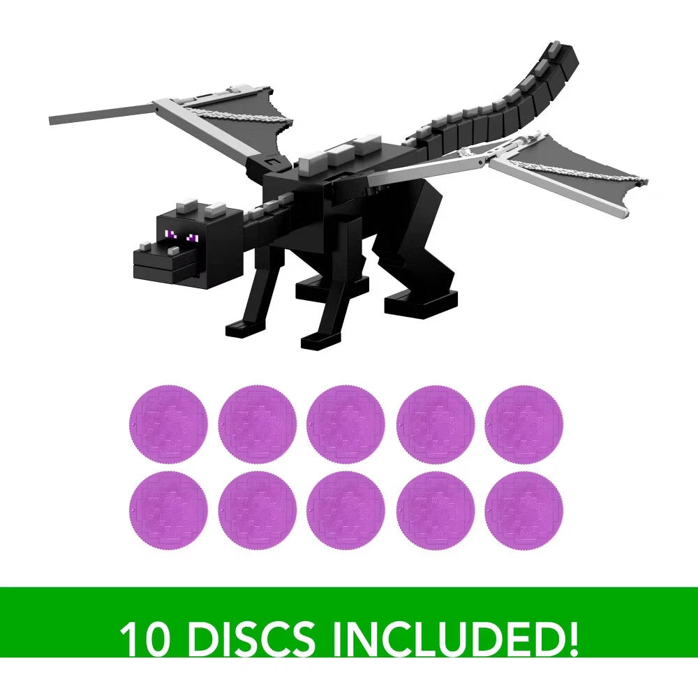 Minecraft Dragon’s Breath Attack Ender Dragon Action Figure with 10 Discs 20"