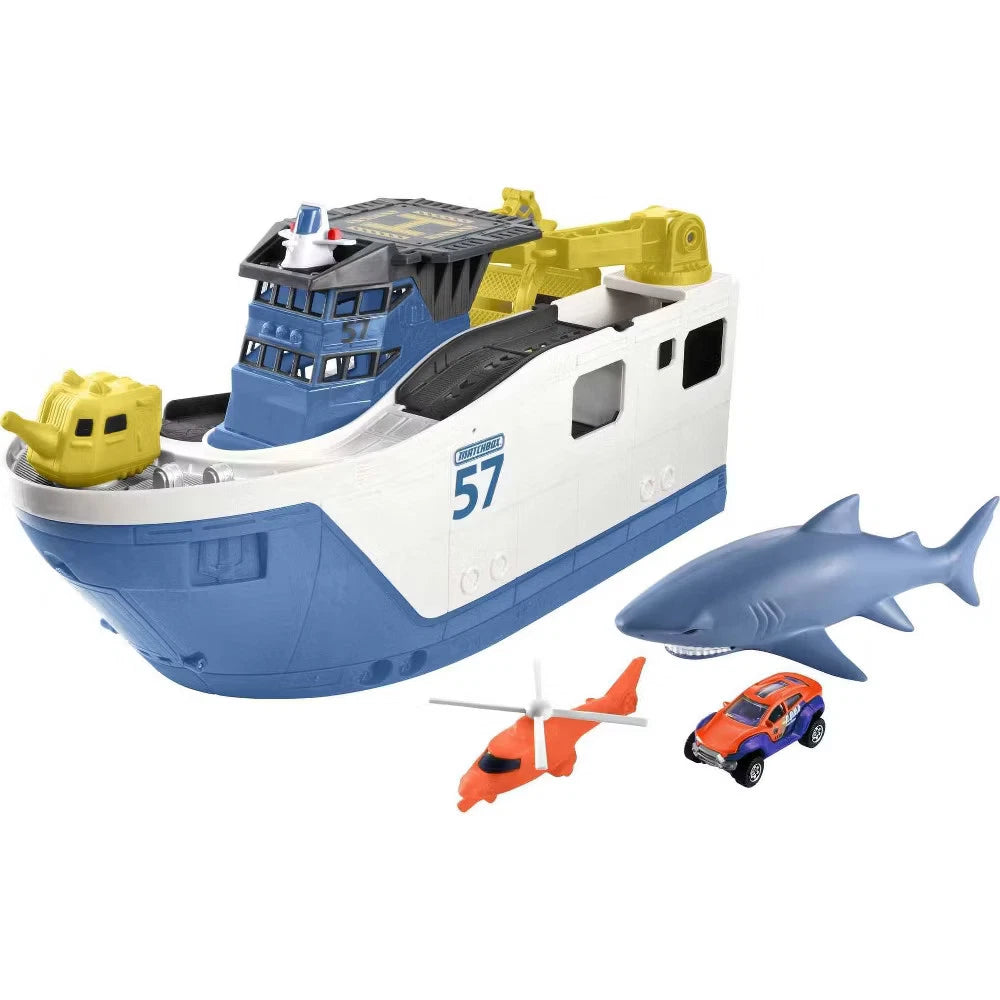 Matchbox Marine Rescue Shark Ship Toy Boat Action Playset