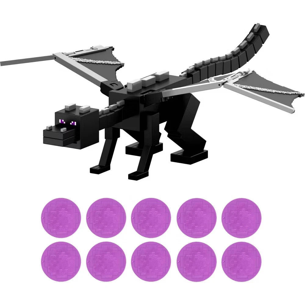 Minecraft Ender Dragon toy with flapping wings and 10 launching attack discs