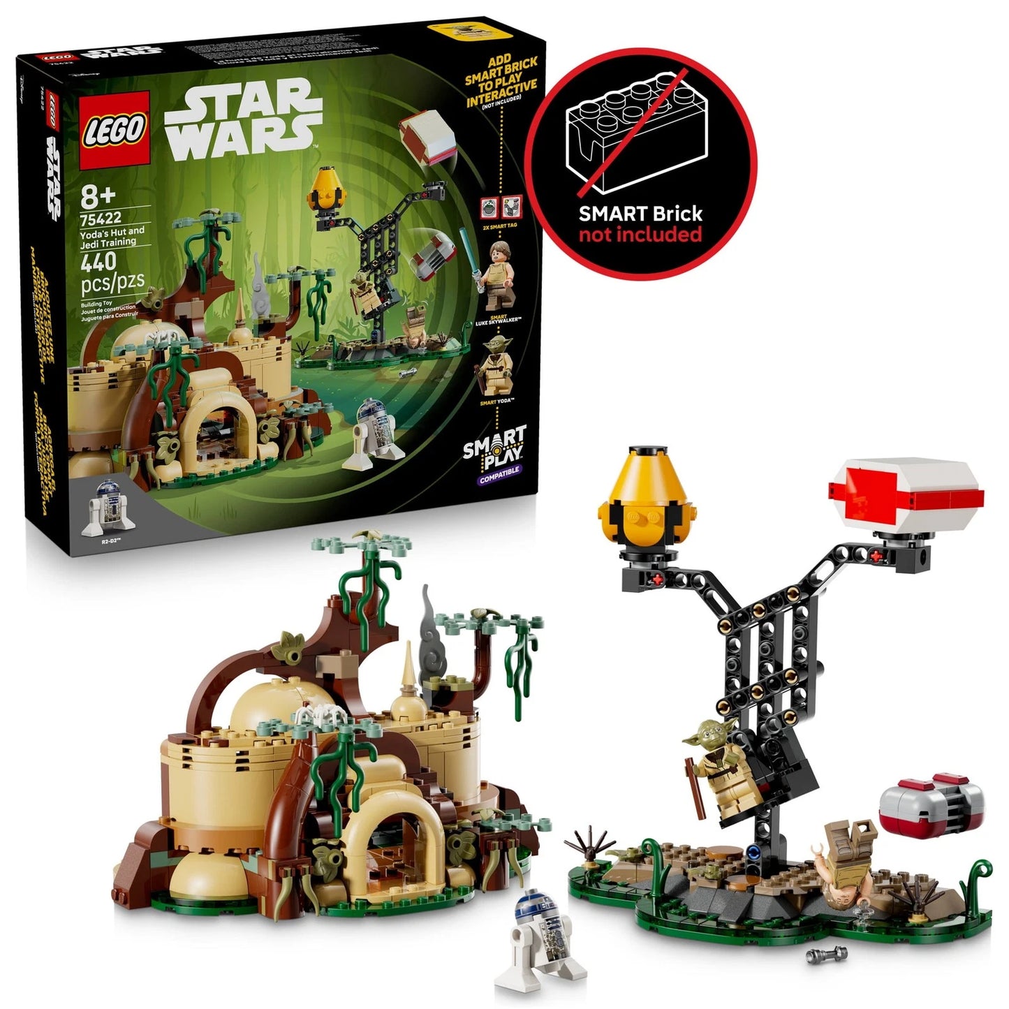 LEGO Yoda’s Hut set with Luke Skywalker Yoda and R2-D2 Star Wars figures