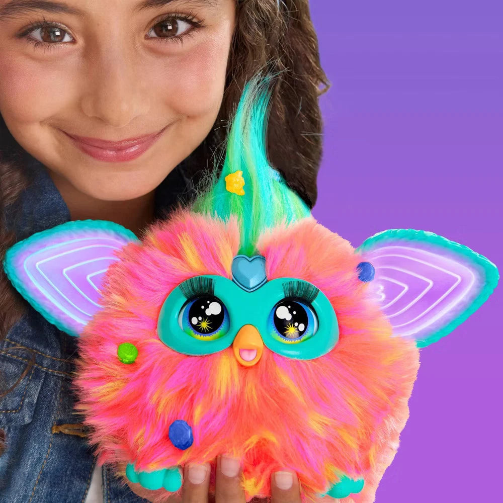 Furby Tie Dye, 15 Fashion Accessories, Interactive Plush Toys for 6 Year Old Girls & Boys & Up, Voice Activated Animatronic