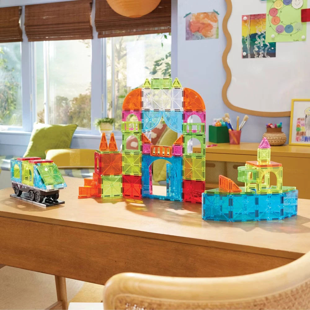 MAGNA-TILES 110-piece City Center magnetic construction toy for ages 3 and up