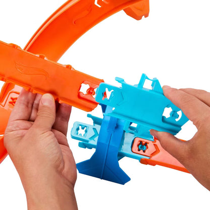 Hot Wheels Track Creator Boosted Jump Speedway Set with 1:64 Scale Car