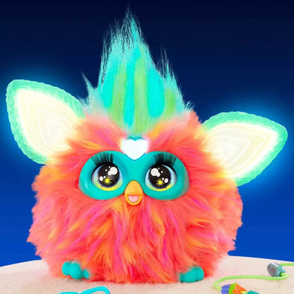 Furby Tie Dye, 15 Fashion Accessories, Interactive Plush Toys for 6 Year Old Girls & Boys & Up, Voice Activated Animatronic