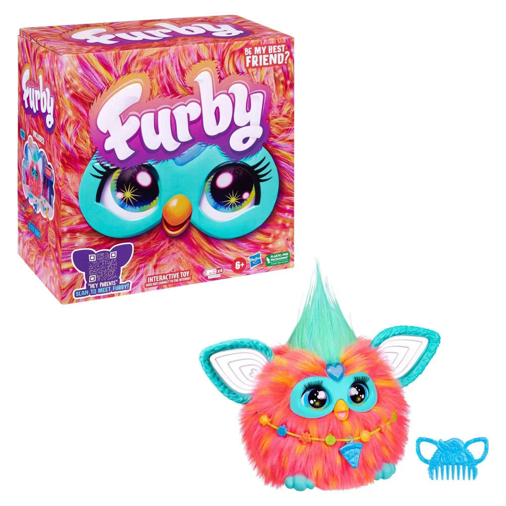 Furby Tie Dye, 15 Fashion Accessories, Interactive Plush Toys for 6 Year Old Girls & Boys & Up, Voice Activated Animatronic