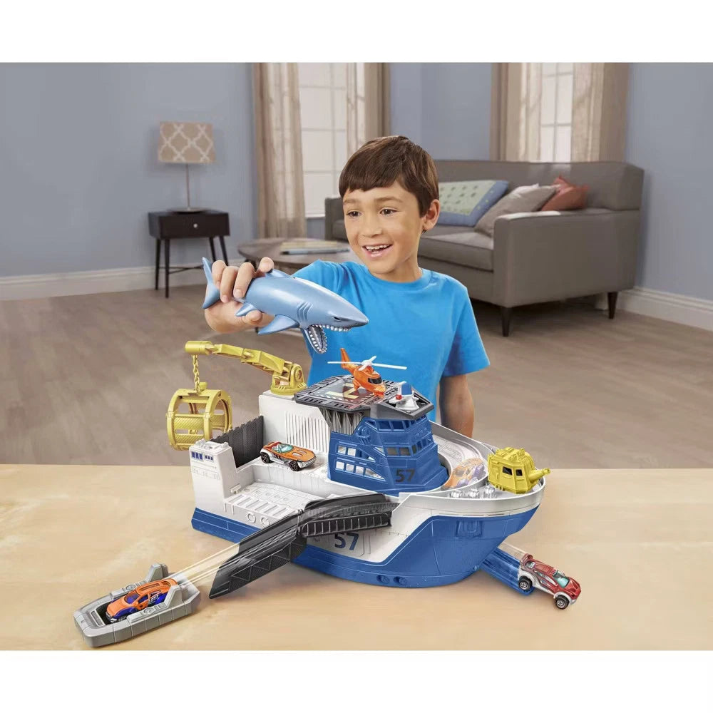 Matchbox Marine Rescue Shark Ship Toy Boat Action Playset