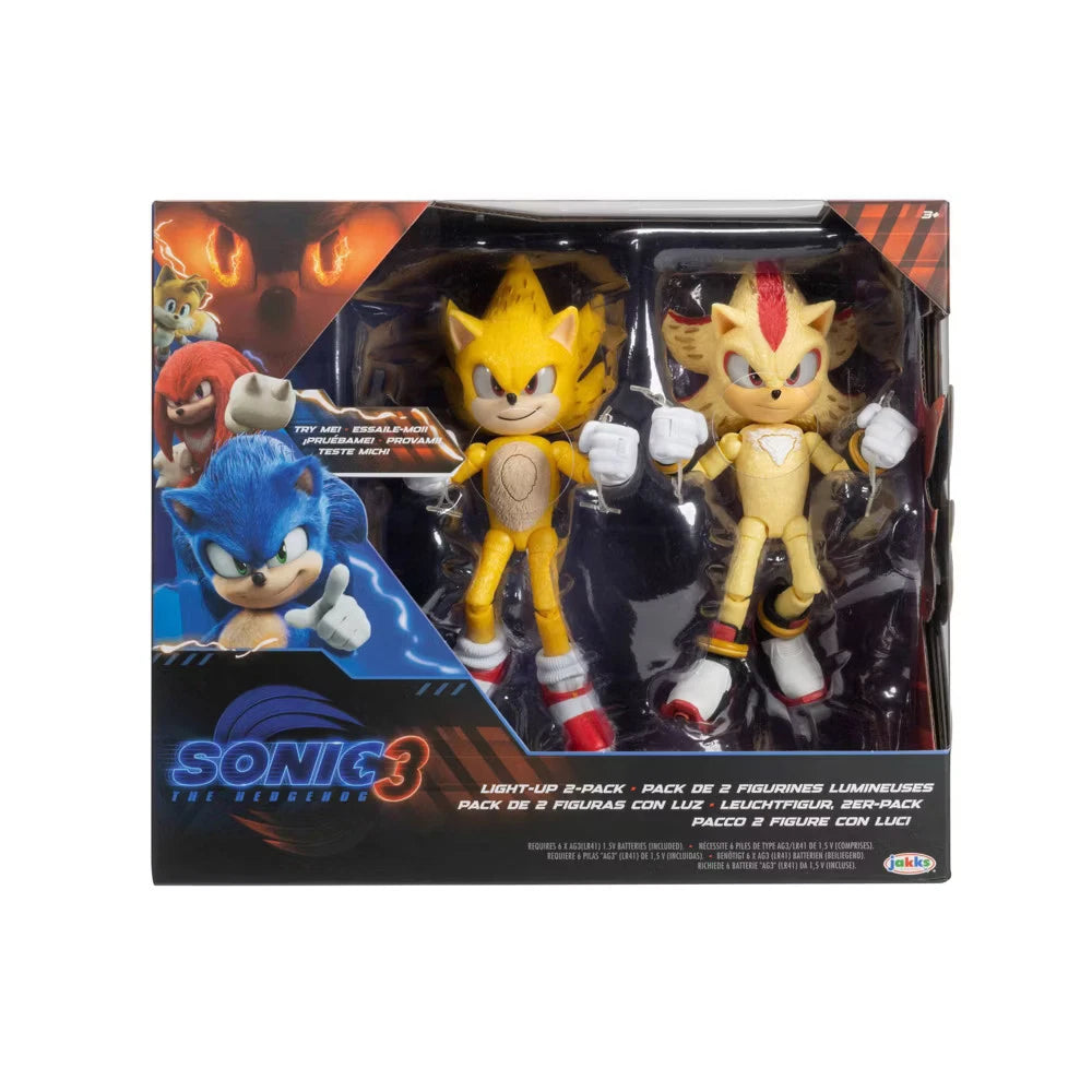 Sonic Light-Up Action Figure 2-Pack Kids Toy Set