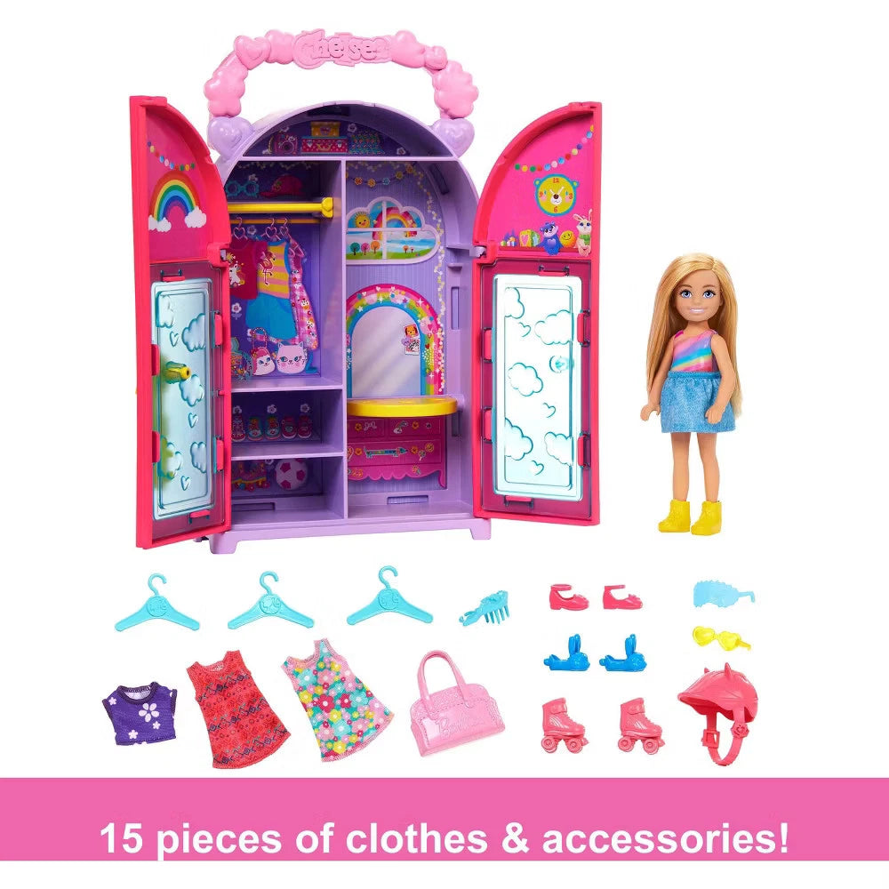 Barbie Chelsea Doll & Closet Playset – Clothes & Accessories Included
