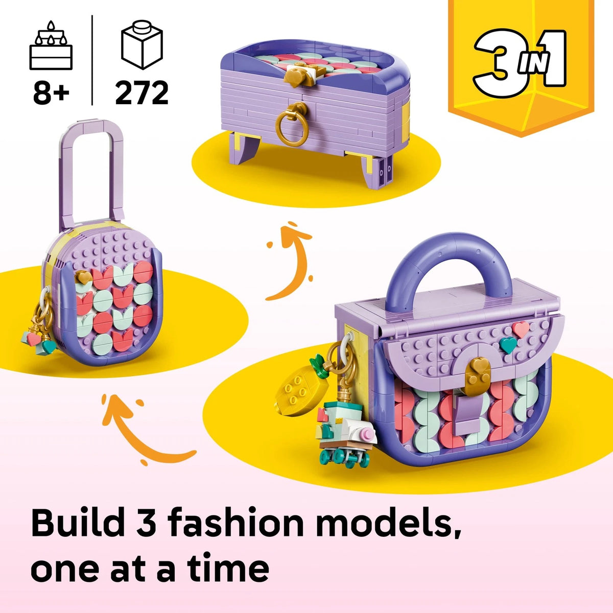 3 in 1 Art Fashion Bag 272-Piece Building Toy