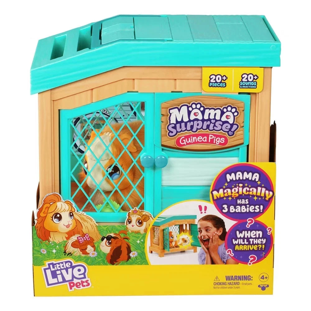 Little Live Pets, Mama Surprise, Soft, Interactive Mama Guinea Pig, 20+ Sounds & Reactions, Ages 4+