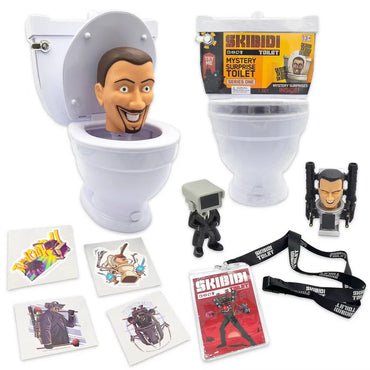 Official Skibidi Toilet mystery toy with flushing sounds and collectible surprise characters