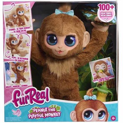 furReal Peanut the Playful Monkey Interactive Plush Toy for Kids